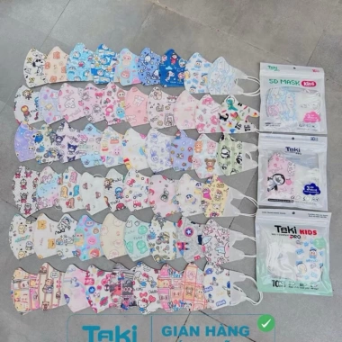 Khẩu trang vải lụa 5d bé Taki cao cấp – Mềm mịn, ngăn bụi mịn, chống UV, giá ưu đãi 139k 9
