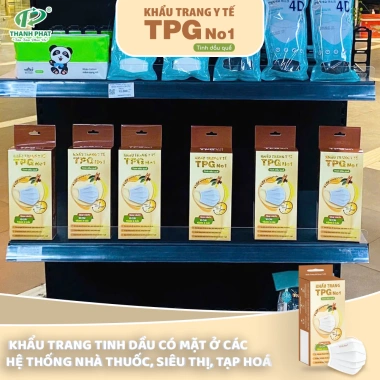 Khẩu Trang Y Tế TPG No1 Tinh Dầu Tự Nhiên Chống Say Tàu Xe - Hộp 12 Cái Trắng Giá Ưu Đãi 16.000 VND 5
