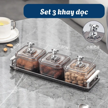 Khay Đựng Bánh Kẹo, Hoa Quả Chia Ngăn – Hũ Mứt Tết 2.026 Bearbrick Gấu, 175.000 VND 10