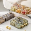 Khay Đựng Bánh Kẹo Mứt Tết 2.026 - Bộ 6 Hộp Nắp Đậy Màu Hồ Phách Sang Trọng, Giá 175k