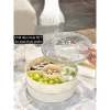 Khay đựng bánh kẹo Tết 2 tầng phong cách châu Âu, khay mứt tròn hình gấu mạ bạc - Giá chỉ 39.999đ 4