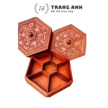 Khay đựng bánh kẹo Tết Trạm khắc chữ Phúc Lộc Thọ - Giá ưu đãi 258.000 VND