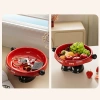 Khay Đựng Bánh Thoát Nước – Đĩa Hoa Quả Nhựa Dopamine Chân Đế HPS Giá 75.000₫ 4