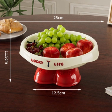 Khay Đựng Bánh Thoát Nước – Đĩa Hoa Quả Nhựa Dopamine Chân Đế HPS Giá 75.000₫ 7