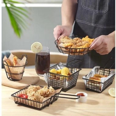 Khay đựng đồ chiên GIỎ DECOR - Khay tây, nem chua rán, giảm còn 35.000đ