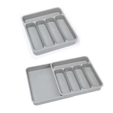 Khay đựng dụng cụ mở rộng 6 ngăn nhựa - Tiết kiệm không gian, giữ dao kéo, thìa nĩa - 213.180₫ 8