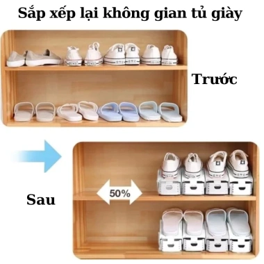 Khay Đựng Giày Thông Minh - Đế Để Giày Xếp Gọn, Tiết Kiệm Không Gian Tủ Giày, 19.000 VND 9