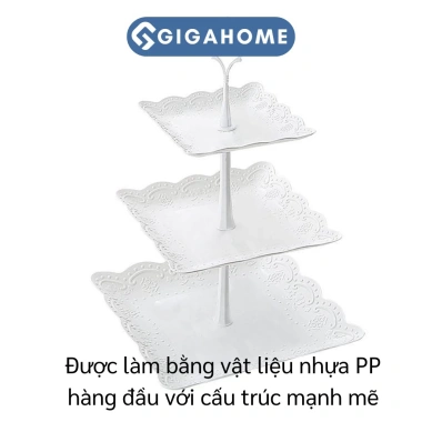 Khay đựng hoa quả, mứt Tết, bánh kẹo 3 tầng GIGAHOME 9.093 - Giá ưu đãi 60.480₫ 2