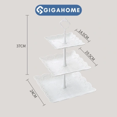 Khay đựng hoa quả, mứt Tết, bánh kẹo 3 tầng GIGAHOME 9.093 - Giá ưu đãi 60.480₫ 3