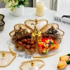 Khay đựng mứt bánh kẹo Tết, bàn xoay 360° hình trái tim vân đá, tiện lợi 10