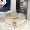 Khay Đựng Mứt Bánh Kẹo Tết Nhựa 3/2 Tầng Ngăn Trong Suốt + Nơ Hồng, Giá 199.000₫ 6