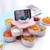 Khay Đựng Mứt Tết 2 Tầng 10 Cánh Xoay kèm Khe Đỡ Điện Thoại - Giá 95.000đ Giảm Đặc Biệt 10