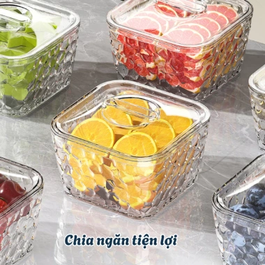 Khay Đựng Mứt Tết 2 Tầng Vân Kim Cương Cấp: Hộp Bánh Kẹo Trái Cây, 227.999₫ 6