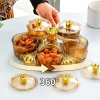 Khay đựng Mứt Tết 5 hũ tròn nhựa cao cấp có nắp đậy sang trọng - Huajing 170k 3
