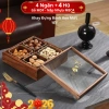 Khay Đựng Mứt Tết 6 Ngăn Gỗ Óc Chó Bền Đẹp, Kèm 6 Hũ Cao Cấp, Hộp Bánh Kẹo Sang Trọng Giá 120.000 VND 8