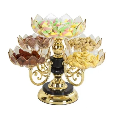 Khay Đựng Mứt Tết và Bánh Kẹo 5/6 Cánh Xoay 360 Phong Châu Âu Giá 127.399