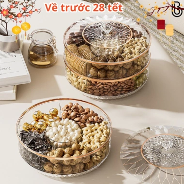 Khay Đựng Mứt Tết và Hạt Hướng Dương Sang Trọng - Giá ưu đãi 159.000₫