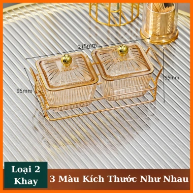 Khay Đựng Mứt Tết và Trái Cây Khô - Trang Trí Phòng Khách Sang Trọng, Giá 179.000₫