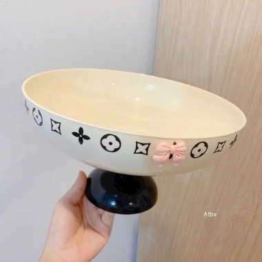 Khay đựng trái cây cao cấp - Trang trí bàn ăn sang trọng kèm nơ nhựa, chỉ 78.000₫ 3