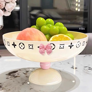 Khay đựng trái cây cao cấp - Trang trí bàn ăn sang trọng kèm nơ nhựa, chỉ 78.000₫ 4