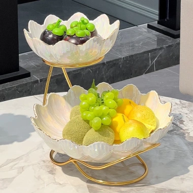 Khay đựng trái cây phong cách châu Âu - nhẹ nhàng sang trọng cho phòng khách & gia đình, giá ưu đãi 599.000₫