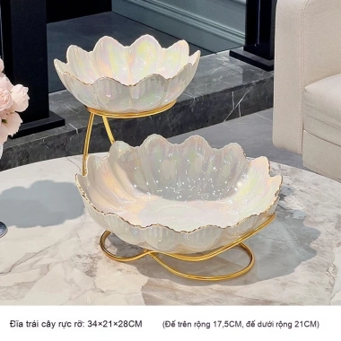 Khay đựng trái cây phong cách châu Âu - nhẹ nhàng sang trọng cho phòng khách & gia đình, giá ưu đãi 599.000₫