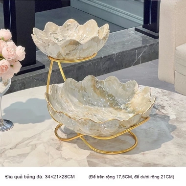 Khay đựng trái cây phong cách châu Âu - nhẹ nhàng sang trọng cho phòng khách & gia đình, giá ưu đãi 599.000₫