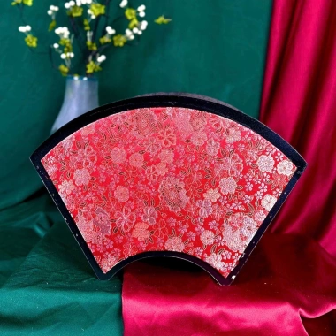 Khay Giỏ Quạt Gỗ Trang Trí - Set Quà Tết Mẫu Mới 2.026, Giá Ưu Đãi 36.550 VND