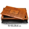 Khay gỗ cao cấp 4 góc nẹp đồng - Đựng trà, ấm chén, 43x27x5.5cm, gốm sứ cao cấp 2