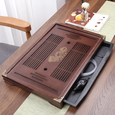 Khay gỗ cao cấp 4 góc nẹp đồng - Đựng trà, ấm chén, 43x27x5.5cm, gốm sứ cao cấp 3 Khay gỗ cao cấp 4 góc nẹp đồng - Đựng trà, ấm chén, 43x27x5.5cm, gốm sứ cao cấp 3
