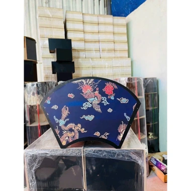 Khay Gỗ Hình Quạt Đẹp Sang Trọng - Giỏ Quà Tết Dễ Dùng, In Decal, Giá Ưu Đãi 105k