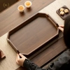Khay gỗ nâu tay cầm chữ Nhật Decor - Khay gỗ chuyên dụng đựng ấm chén, bánh ngọt, khay bê, giá ưu đãi 200k 5