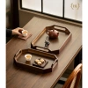 Khay gỗ nâu tay cầm chữ Nhật Decor - Khay gỗ chuyên dụng đựng ấm chén, bánh ngọt, khay bê, giá ưu đãi 200k 7