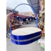 Khay gỗ tròn đựng giỏ quà Tết sang trọng, giá ưu đãi 39.200₫, chỉ 50.568₫