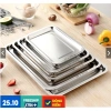 Khay inox cao cấp sâu 2cm - Nhiều kích cỡ, bền chắc, phù hợp nông trại, giá ưu đãi 40.000đ 3