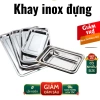 Khay inox đựng thực phẩm sâu 2-4.8cm, mâm cơm, nướng bánh - Giá chỉ 35.000₫