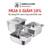 Khay inox Gorilla Chef 0.5‑9L có nắp – Đựng thực phẩm, topping bền bỉ, giá 35.000₫