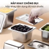 Khay inox Gorilla Chef 0.5‑9L có nắp – Đựng thực phẩm, topping bền bỉ, giá 35.000₫ 5