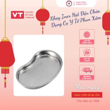 Khay Inox Hạt Đậu Đựng Dụng Cụ Y Tế Phun Xăm - Giá 30.000đ, Tiết Kiệm