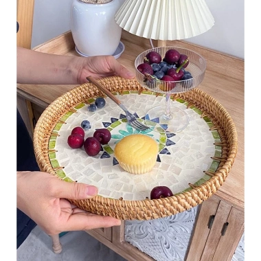 Khay khảm trai viền mây sang trọng decor phòng & nhà hàng Tinh Hoa Việt giá ưu đãi 98.500đ 5