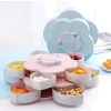 Khay Mứt & Hộp Đựng Bánh Kẹo Tết Hình Bông Hoa 2 Tầng 10 Cánh - Giá Đỡ Điện Thoại, Giá Ưu Đãi 56k 2