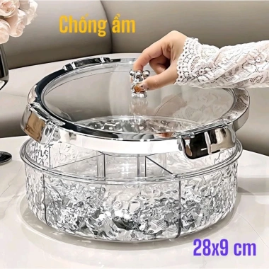 Khay mứt Tết chống ẩm sang trọng, chia ngăn có nắp đậy phong cách châu Âu - Giá chỉ 98.999₫ 2