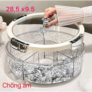 Khay mứt Tết chống ẩm sang trọng, chia ngăn có nắp đậy phong cách châu Âu - Giá chỉ 98.999₫ 7