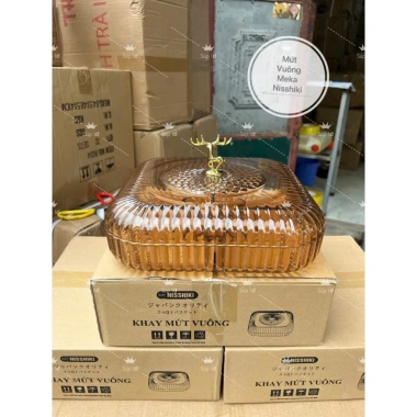 Khay Mứt Tết Hoàng Gia 4 Ngăn Cao Cấp - Đựng Bánh Kẹo Trang Trí Tết 45.000 VNĐ