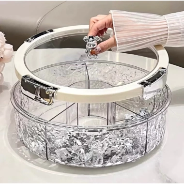 Khay Mứt Tết Mới 2.026 Đựng Bánh Kẹo Gấu Bear Xoay 360 Độ Giá chỉ 169.000đ 6