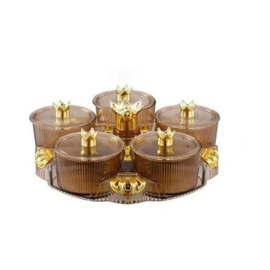 Khay Mứt Tết Sang Trọng 30x30x12 cm Nhựa MDF Đựng Bánh Kẹo Có Nắp Đậy - Giá Ưu Đãi 175k