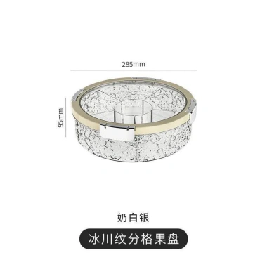 Khay Mứt Tết Sang Trọng Châu Âu Có Nắp Đậy Đa Ngăn - Đựng Bánh Kẹo, Giá Giảm 112k