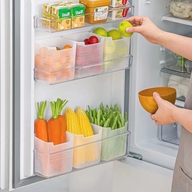 Khay nhựa cánh tủ lạnh tiết kiệm không gian và hộp bảo quản thực phẩm 2.342 giảm còn 9.999 VND