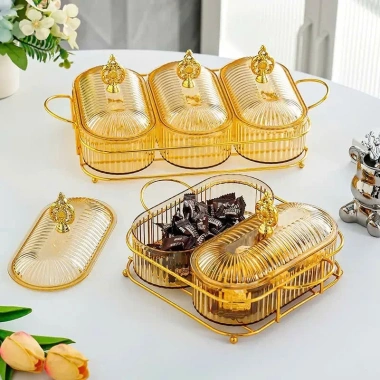 Khay nhựa đựng bánh kẹo đế kim loại Hottrend 2.026: Quà tặng sang trọng, trang trí phòng 4