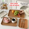 Khay nhựa vân gỗ Dailymall - Đồ ăn, quán cafe, nhà hàng, chụp ảnh, giảm giá 27k